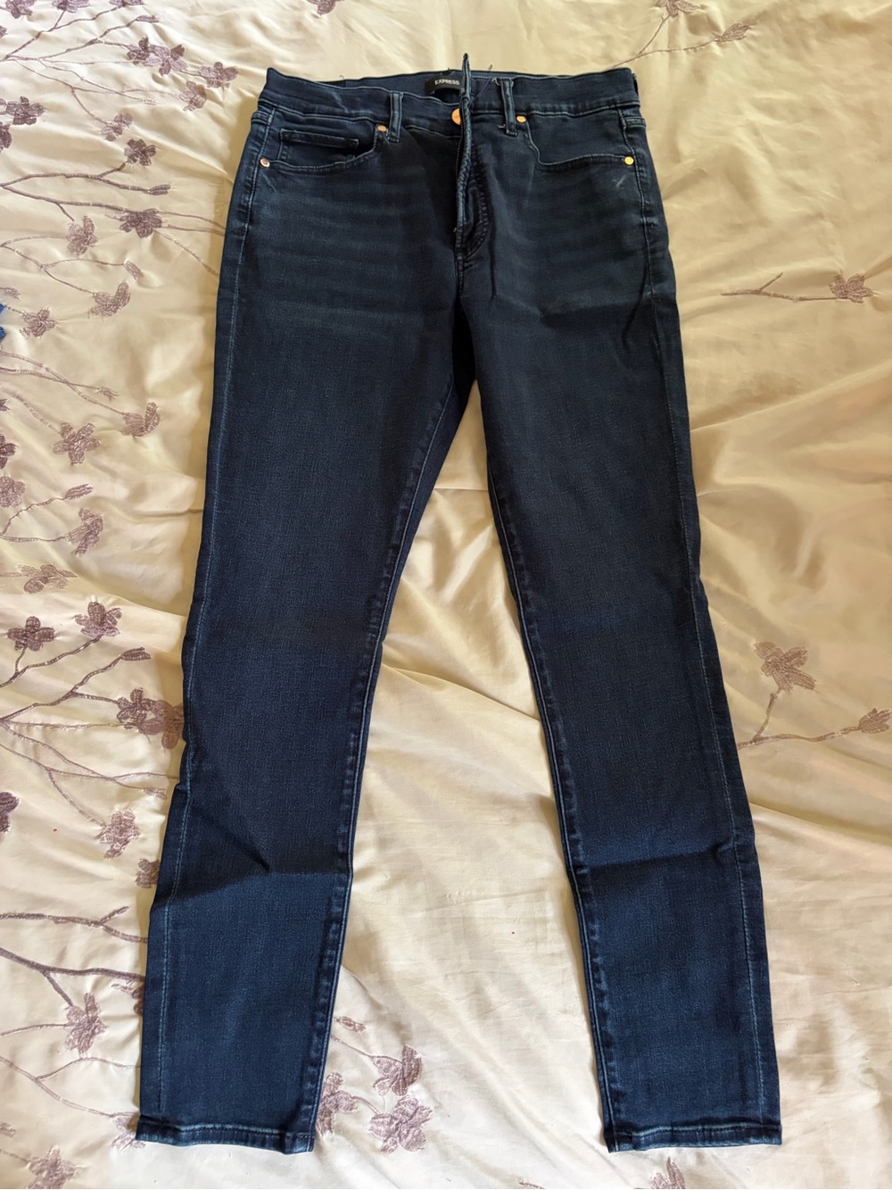 Express Women's Dark Indigo Skinny Jeans